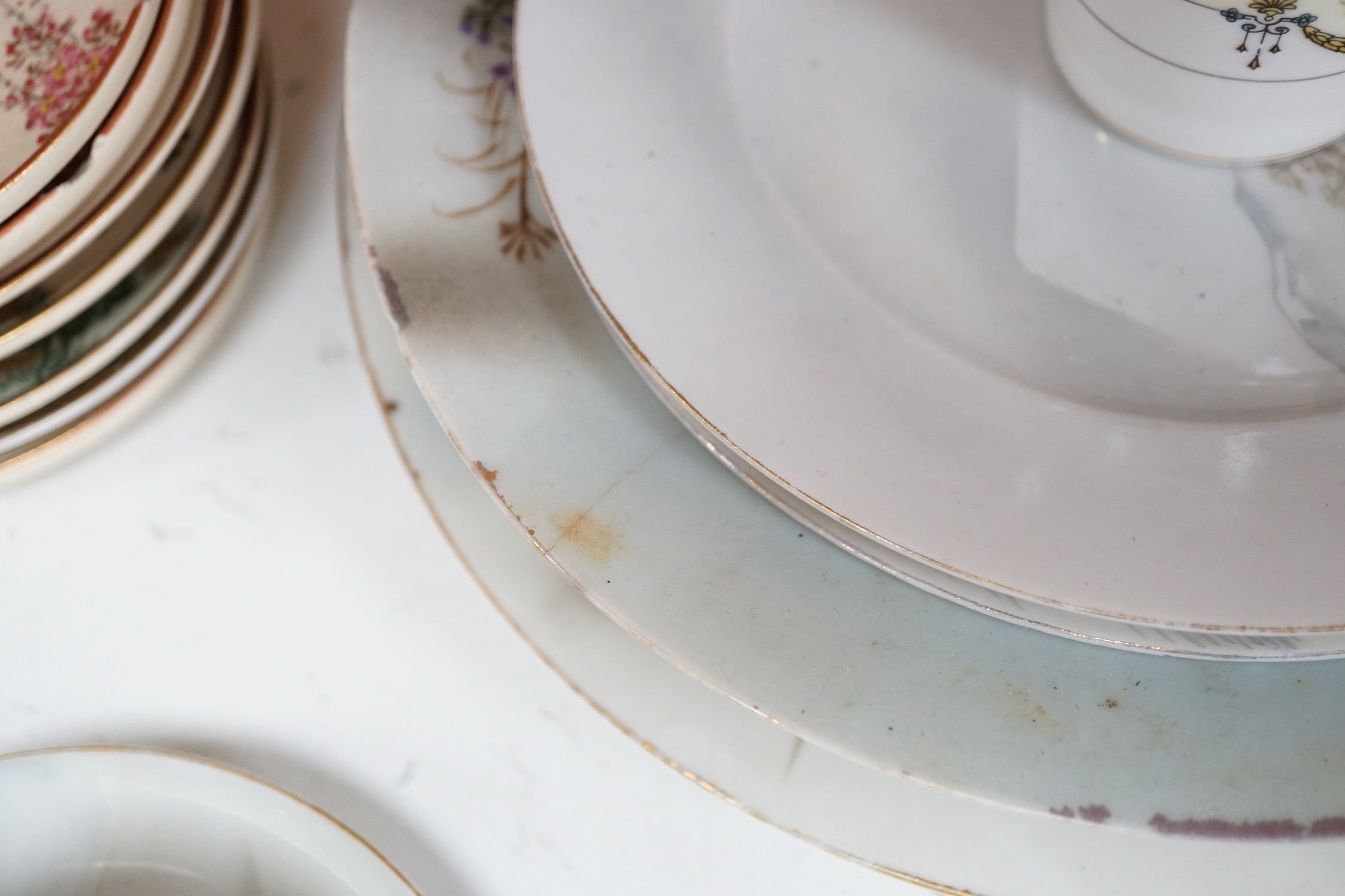 Assorted Japanese ceramics to include Kutani, Satsuma etc.